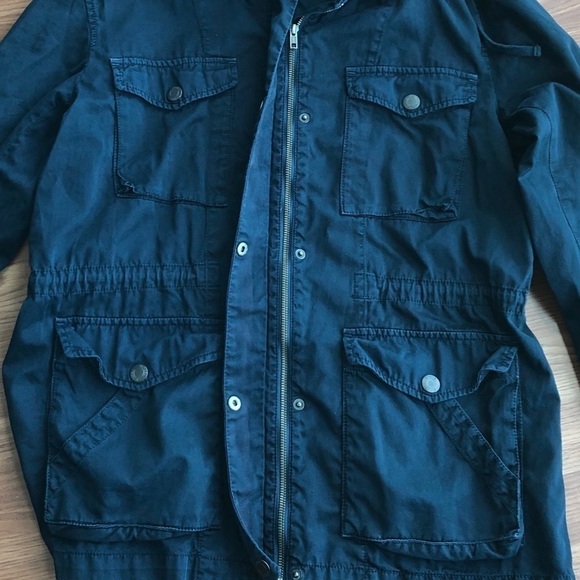 Vince Navy Coastal Zip Up Utility Jacket Size M - Picture 8 of 16